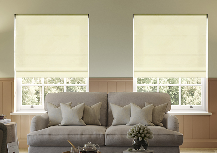 Odessa Velvet, Oyster - Twist&Fit Roman Blind - Image 3